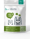 Holistisk, All Natural Herbal Formel Eye og Vision Supplement til hunde & Katte - Bevarer sundhed & funktion af øjne. Regulere Tårn Stain, Tør Øje, & Vision Support af WellnergyPets 60ct