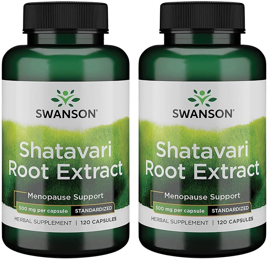 Swanson Shatavari Ayurvedic kvindelige forynger 500 Milligram 120 Kapsler (2 Pack)