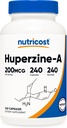 Nutricost Huperzine A Kapsler 200mcg, 240 Kapsler - Ikke-GMO, Vegetarisk Venlig