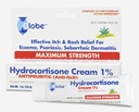 Globe Hydrocortison Maximum Strength Cream 1% w / Aloe, Anti- Itch Cream for Rødme, Hævelse, Kløe, Udslæt & Dermatitis, Bug / Mosquito Bites, Eksem, Hæmorider & Mere