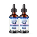 LIQUIDSUNDY Sleep Well Liquid Melatonin, L- Theanin supplement Natural Sleep Aid, Falde hurtigere, Stay Assaping Længere - USA Made, Vegan, Sugar Free, Drug Free, Non- GMO Sleep Spray Drops (2 Pack)