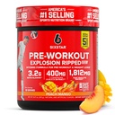 Six Star Pre- Workout Explosion, Peach Mango (30 Servere) - Preworkout Energy Powder supplement til mænd og kvinder - Pre Workout Drink Mix med Creatin & Beta Alanine - Sport Nutrition Produkter