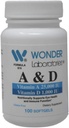 Wonder Laboratories Vitamin a 25,000 IU from Cod Liver Fish Oil + Vitamin D3 1,000 IU