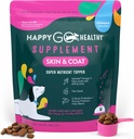 Hud & Coat Kosttilskud til hunde; Probiotiske & Prebiotiske Fordele med Wild Salmon Omega 3s til at hjælpe din hund skinne fra Inside Out; Alle racer, alder og størrelser