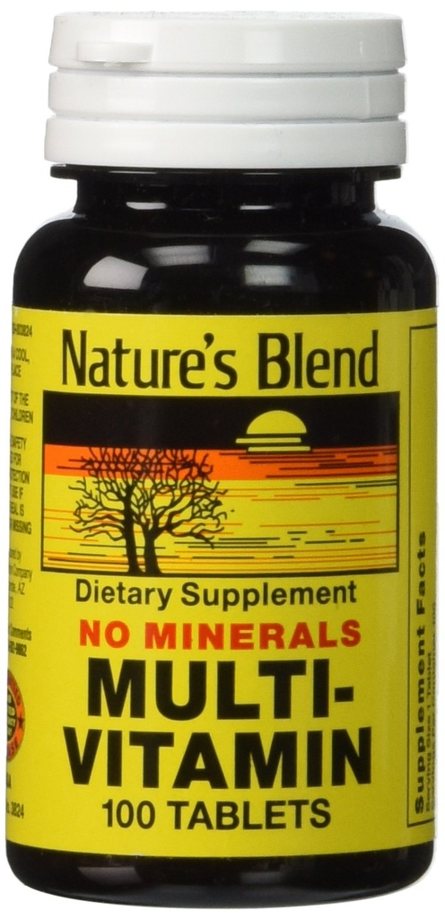 Naturens Blend Multi- Vitamin No Minerals 100 Tabs (Model: 3824)