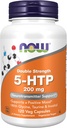 Now Supplements, 5- HTP (5- hydroxytryptophan) 200 mg, Double Strength, Neurotransmitter Support *, 120 Veg kapsler