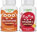Kids Multivitamin Chewables + C-vitamin 80mg Jelly Beans Bundle