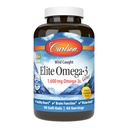 Carlson Elite Omega-3 Gems, 1600mg Omega- 3s med EPA & DHA, Wild-fanget norsk fiskeolie, Lemon Flavor, 90 Softgels