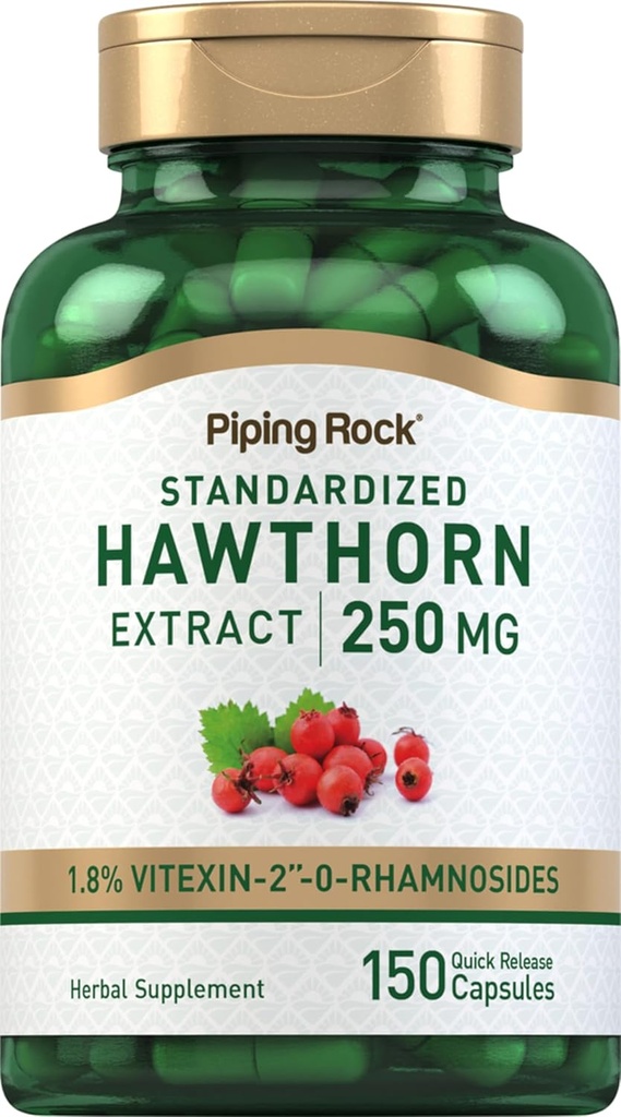 Piping Rock Hawthorn Berry Capsules Note 124; 250mg