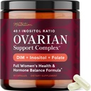 Ovarie Support for Hormone Balance for Women against 124; Sund ovulation, menstruationscyklus & reproduktiv helbredssupport. 124; DIM tillæg med Myo-Inositol & D- Chiro Inositol & Folate Complex 124; 30 Day Supply