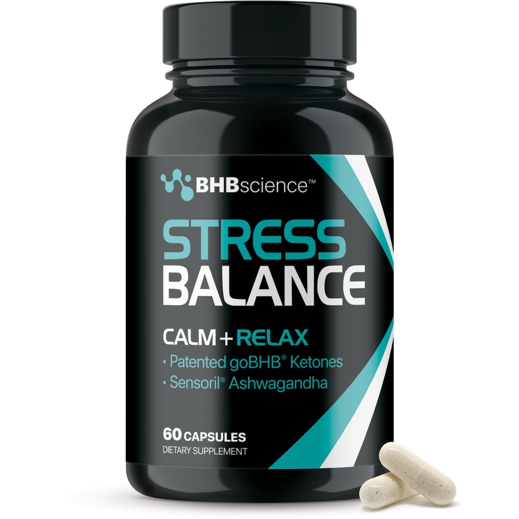 Calming Cortisol Supplement for mænd - Klinisk valideret sensoril Ashwagandha for mænd til stress management - Afslappende Cortisol Reducer Mood Support for Balanced Energy & Focus (1 måned)