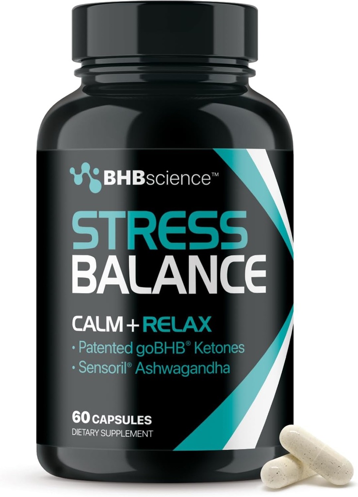 Calming Cortisol Supplement for mænd - Klinisk valideret sensoril Ashwagandha for mænd til stress management - Afslappende Cortisol Reducer Mood Support for Balanced Energy & Focus (1 måned)