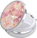 Nipichsha Pill Box, Small Pill Case for Purse & Pocket, Cute Travel Medicine Organizer, Portable Medicine Container Holder to Hold Vitamins, Medication, Fish Oil & Supplement, Gold Pink Marble