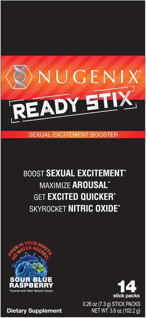 Nugenix Ready Stix - Nitric Oxide Booster, Increase Vitality and Drive, Nitric Oxide Supplements for Men - 14ct