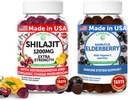 Lunakai USA Made Shilajit & Elderberry Gummies Bundle - Energi og immunforsvar - Non- GMO & lækker