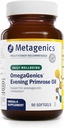 Metagenics OmegaGenics Aften Primrose Oil - 419 mg Omega- 6 med 50 mg GLA - Understøtter hud, Hormonal, PMS, menopause og immunforsvar * - Non-GMO, Gluten- Free - GMP Certificeret Facility - 90 Softgel