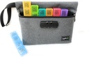 Kaddy Weekly AM / PM Secure Pill Organizer Box, (7-dag / 4-tid-A- dag) Bærbare rejser med store afdelinger for medicin, kosttilskud og vitaminer, 3 Digit lås for sikkerhed