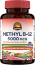 Vitalitown vitamin B12 (Methyl B12) 5000 mcg, Fuldt Bioactive Form, Support Energy Production, Natural Peach Flavor, Zero Sugar, 240 Fast Opløs tabletter
