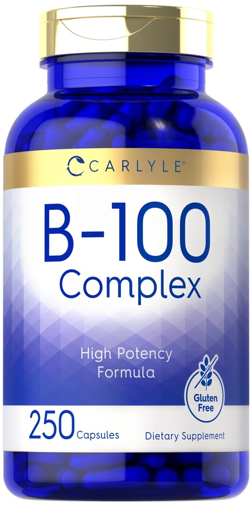 Carlyle B- 100 Complex Vitamin Note 124; 250 kapsler