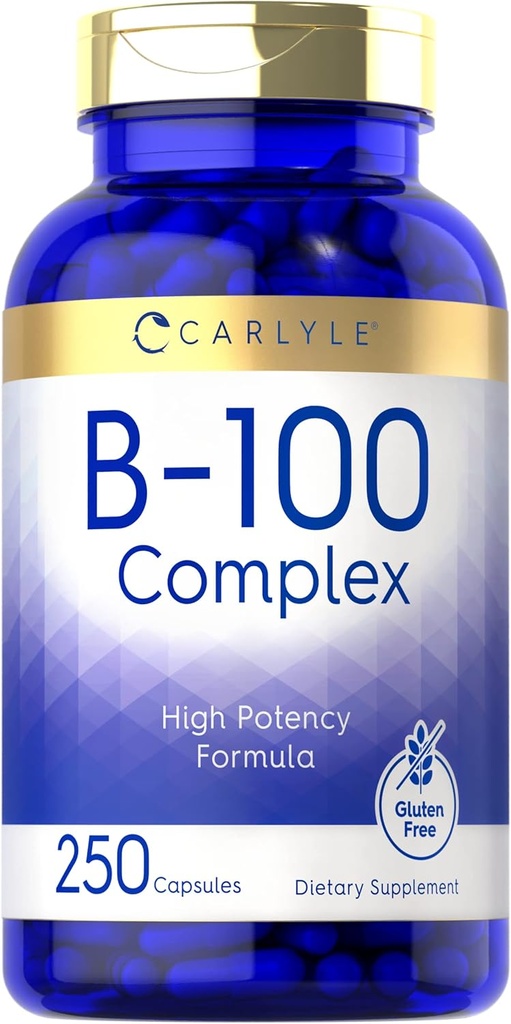 Carlyle B- 100 Complex Vitamin Note 124; 250 kapsler