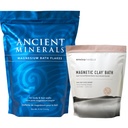Antikke mineraler Magnesiumbad flager - Enviromedica Magnetisk Clay - Pure Genuine Zechstein Chloride - Natural Detox med natrium og Calcium Bentonit Clay Powder
