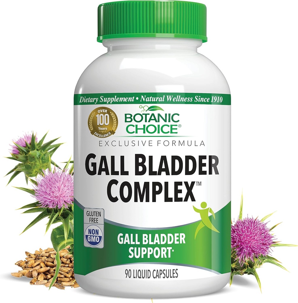 Botanic Choice Gall Brege Complex - Voksen daglige tillæg - Understøtter sund fordøjelsesfunktion Eases opbygge op, der fører til at Bloating Burping og discomfort 90 kapsler