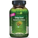 Irwin Naturals Ginkgo Smart kraftfuld Nootrop Brain Booster - understøtter maksimal hukommelse, Focus & Mental Klarhed med DMAE, Clubmoss, Cholin & Acetyl L- Carnitin - 120 flydende bløddele