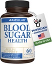 Blood Sugar Health Natural 20 Herbs and Vitamins with Cinnamon, Alpha Lipoic Acid to Support Health, Non-GMO, for Men Women, Supports Healthy Energy Levels - 60 Herbal Pills - 30 Day Supply