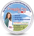 Preggie Pop Drops Mex124; 21 Drops Mex124; Morgenkvalme under graviditet Mex124; Sikker til gravide mor & Baby Mex124; Gluten Free Mex124; Four Flavors: Lemon, Raspberry, Green Apple, Tangerine