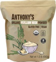 Anthony's Organic Psyllium Husk Powder, 1.5 lb, Gluten Free, Non GMO, Finely Ground, Keto Friendly