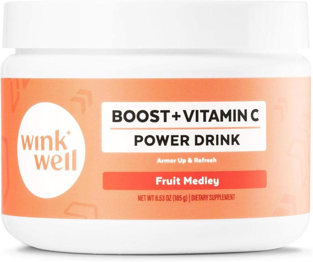 Vink godt Boost C-vitamin Powder Energy Drikke til immunbooster og antioxidant Indeholder C-vitamin 100% Pure Ascorbic Acid, D3- vitamin Cholecalciferol Magnesium, og Zink 30 Serveringer