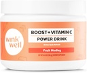Vink godt Boost C-vitamin Powder Energy Drikke til immunbooster og antioxidant Indeholder C-vitamin 100% Pure Ascorbic Acid, D3- vitamin Cholecalciferol Magnesium, og Zink 30 Serveringer