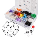 Molecular Model Kit, 444 Pcs Organic Molecular Chemistry Set, Atom Element Model Kit for Lektioner i kemi, Molecular Structures Building kit, Ochem Science Gift for lærere og studerende