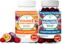 Lunakai Vitamin E og Probiotiske Gummies Bundle - 3000 mcg Gummies for voksne energistøtte - med 5 milliarder CFU per servering for fordøjelsessygdomme - ikke-GMO, Alle naturlige