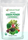 Z Natural Foods Organic Green Superfood Powder - Barley Grass, Wheatgrass, Spirulina, Spinach, Broccoli, Alfalfa Leaf, Beet Root, Tomato, Dulse & Moringa - Raw Vegan Gluten Free - 1lb
