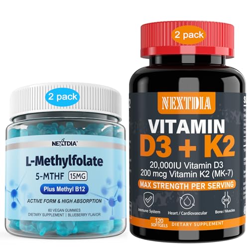 D3 20. 000 IE + K2 (MK7) 200mcg, L- methylFolate 15 mg & Methyl B12 Gummies