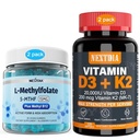 D3 20. 000 IE + K2 (MK7) 200mcg, L- methylFolate 15 mg & Methyl B12 Gummies