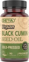 Deva Vegansk Nutrition Black Cumin Seed Oil, Cold- presset, Uraffineret, 90 Kapsler (pakke med 3)