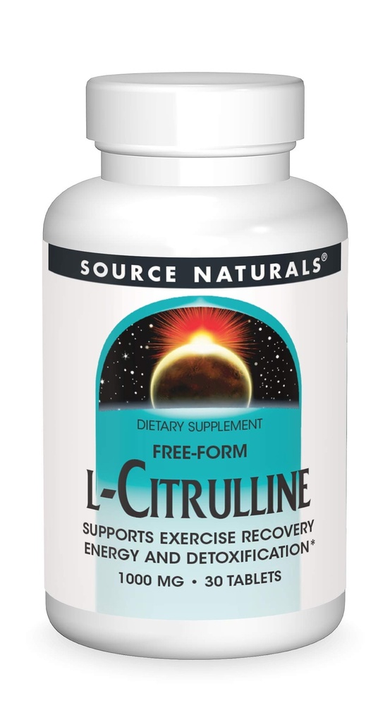 Source Naturals L-Citrullin - Understøtter Motion Inddrivelse, Energi og afgiftning *, 1000 mg - 30 tabletter