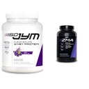 ISO JYM 20 Servering Grape og JYM ZMA Zink / Magnesium kapsler tillæg med zink, magnesium og vitamin B6