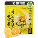 Elektrolytter Powder Plus (50 Servere), 0 Calorie Keto, 0 Sukker, Ingen Maltodextrin, 1000mg Kalium, 120mg Calcium, 120mg Magnesium, Hydrationspulver (50 Servere, Orange Ananas)