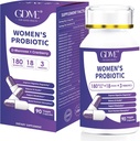 Probiotika 180 Millioner CFU 18 Strops indeholder økologiske Prebiotic Cranberry Probiotic Supplement fordøjelse Immunitet for kvinders sundhed, Non Soy Gluten Dairy Free 90 Vegetariske kapsler
