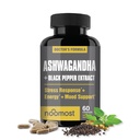 NooMost Organic Ashwagandha 400mg Capsules w / Black Pepper Extract som Vegan Ashwagandha Kosttilskud til Anti Stress Relief, Natural Mood Support, Energy & Focus-60 Kapsler