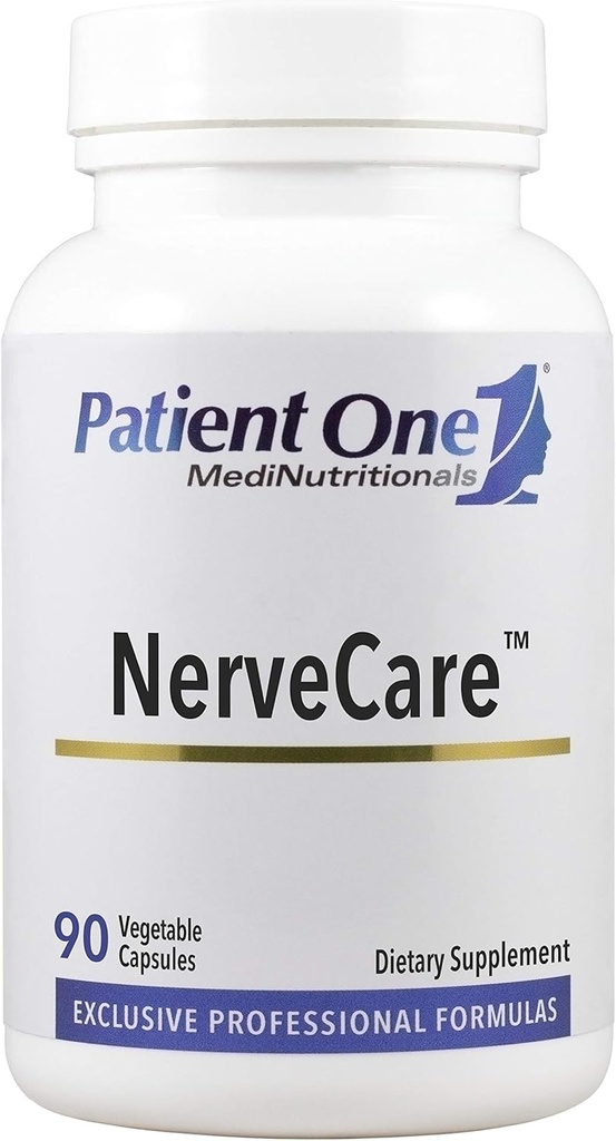 Patient One NerveCare Remote 124; supplement til Support Nerve og vaskulær sundhed * Remote 124; Med Alpha Lipoic Acid, Vitamin B12, ALC og Benfotiamin Remote 124; 90 Kapsler