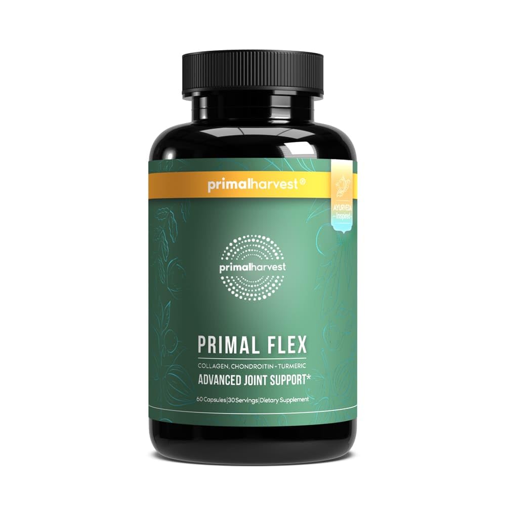 Primal Harvest, Primal Flex Joint Supplement med Collagen, Turmerisk, Boswellia og Ashwagandha (60 Greve) 1 Pack