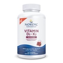 Nordic Naturals Vitamin D3 + K2 Gummies, Pomegranat - 120 Gummies - 1000 IE D3 + 45 mcg K2- Great Taste - Knoglesundhed, fremmer sund muskelfunktion - non-GMO - 120 Servering