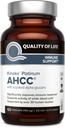 Livskvalitet Premium Kinoko Platinum AHCC Herbal Supplement, 750mg per kapsel, til immunforsvar, leverfunktion, vedligeholder Natural Killer Cell Aktivitet, pakke med 1, 60 Veggie Kapsler