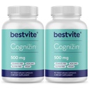BESTVITE Cognizin Citicolin 500mg (120 vegetariske kapsler) (60x2) - Klinisk undersøgt Premium Cholin Nootrope - Ingen stearater - Vegan - Gluten Free - Brain Supplements for Memory and Focus