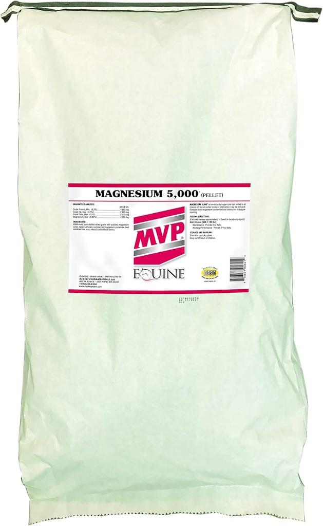 MVP Magnesium 5.000 (50lb Bag) Calming / Metabolisme / muskelfunktion Støtte til heste