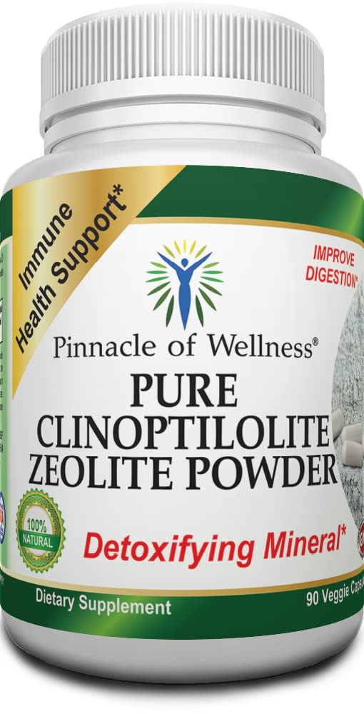 Pure Clinoptilolite Zeolit Powder - Detox Rengøring Kosttilskud - 90 kapsler